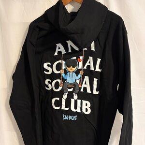 Anti Social Social Club Black Hoodie Sad Boyz collab L